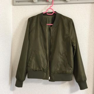 ショコラフィネローブ(chocol raffine robe)の【美品】リバーシブル MA-1(ダウンジャケット)