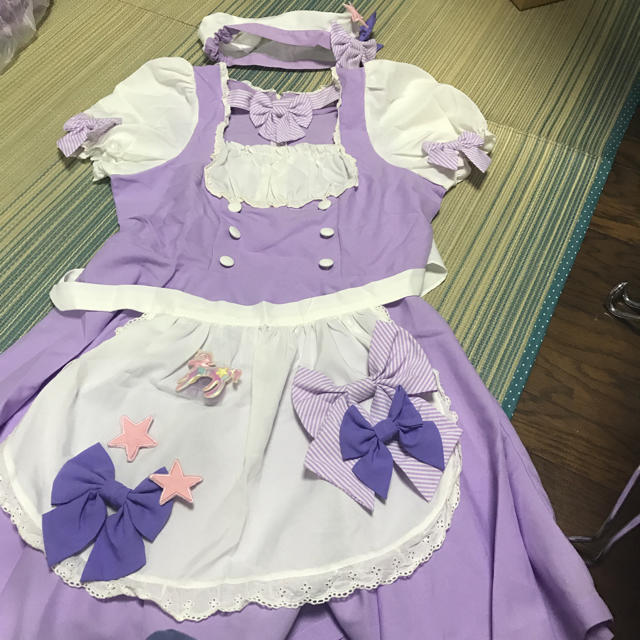 メイド服 パープル コスチューム