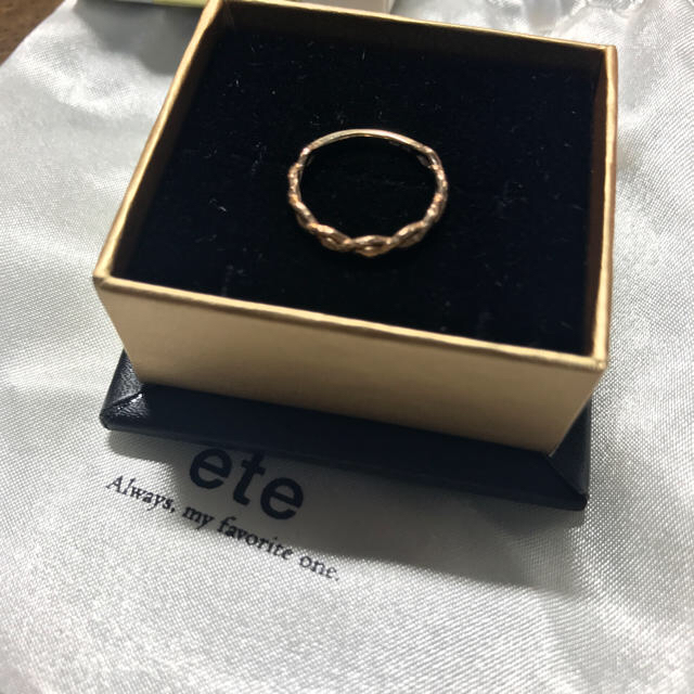 ete(エテ)のete ピンキーリング チェーンデザイン レディースのアクセサリー(リング(指輪))の商品写真