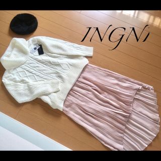 イング(INGNI)の新品INGNI 3点♡ニットトップス＋スカート＋ベレー帽(セット/コーデ)