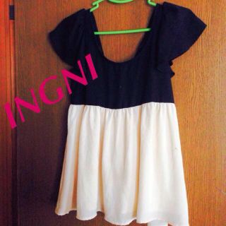 イング(INGNI)のINGNI＊背中あき切り替えチュニック(チュニック)