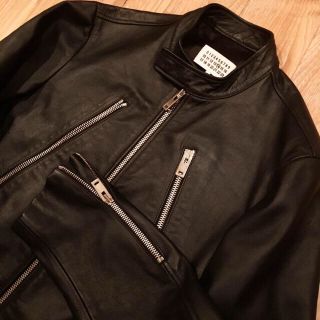 マルタンマルジェラ(Maison Martin Margiela)のMaison Margiera・新品・カーフスキン・超良質レザージャケット(レザージャケット)