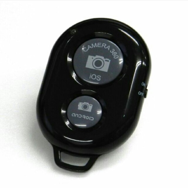 Bluetooth スマートフォン用 カメラリモコン カメラシャッター　ブラック スマホ/家電/カメラのスマホアクセサリー(自撮り棒)の商品写真