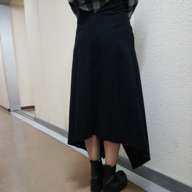 Yohji Yamamoto(ヨウジヤマモト)のYhoji Yamamoto  ハイウエストロングスカート レディースのスカート(ロングスカート)の商品写真
