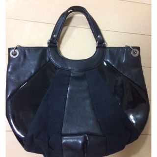 ダイアナ(DIANA)の☆お値下げ！☆👜日本製！DIANA 異素材ハンドバッグ🎶黒❣️(ハンドバッグ)