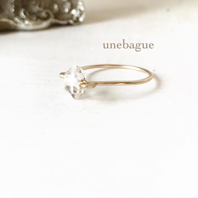 ハーキマーダイヤモンド☆ワイヤーリング レディースのアクセサリー(リング(指輪))の商品写真