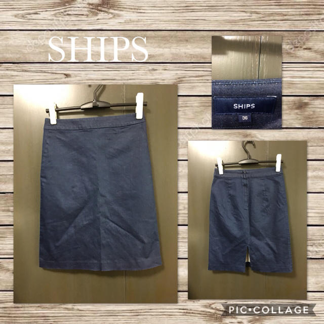 SHIPS(シップス)のSHIPS デニムタイト超ストレッチ 販売価格\14040税込 美品 レディースのスカート(ひざ丈スカート)の商品写真