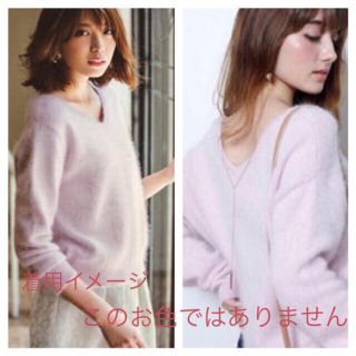 アプワイザーリッシェ(Apuweiser-riche)の即完売♡新品♡アプワイザーリッシェ バックチェーンゆるニット♡ブルー(ニット/セーター)