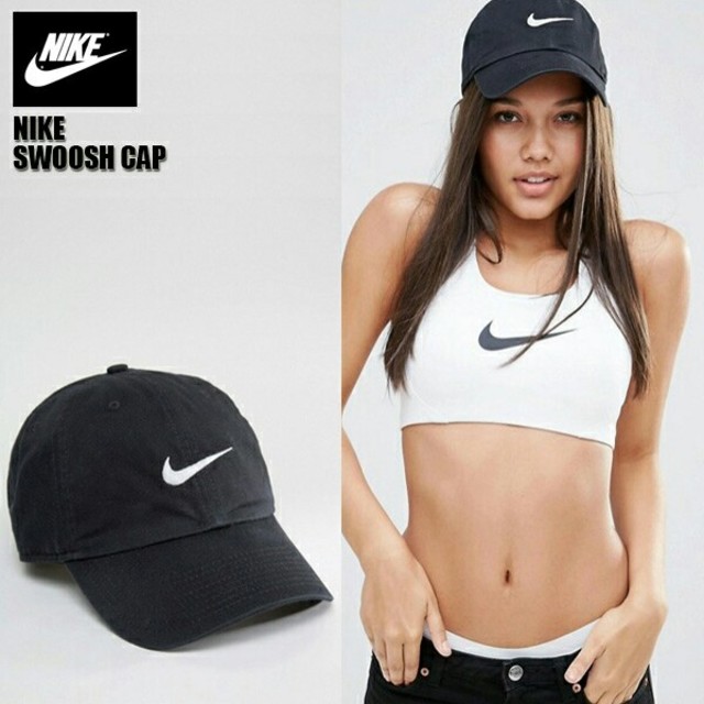 NIKE(ナイキ)の送料込♥ナイキ SWOOSH キャップ レディース メンズ帽子 黒 レディースの帽子(キャップ)の商品写真