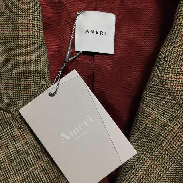 Ameri GLEN CHECK DOUBLE COAT美品