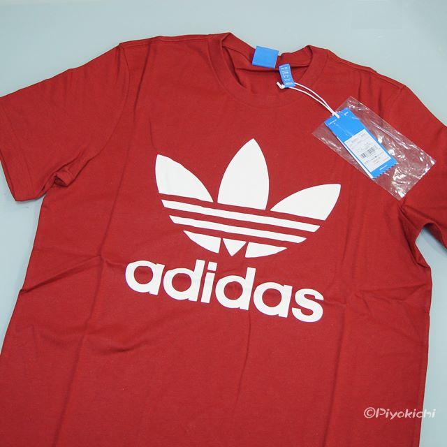 adidas(アディダス)のO【新品/即日発送OK】adidas オリジナルス デカロゴ Tシャツ レッド メンズのトップス(Tシャツ/カットソー(半袖/袖なし))の商品写真