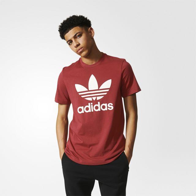 adidas(アディダス)のL【新品/即日発送OK】adidas オリジナルス デカロゴ Tシャツ レッド メンズのトップス(Tシャツ/カットソー(半袖/袖なし))の商品写真