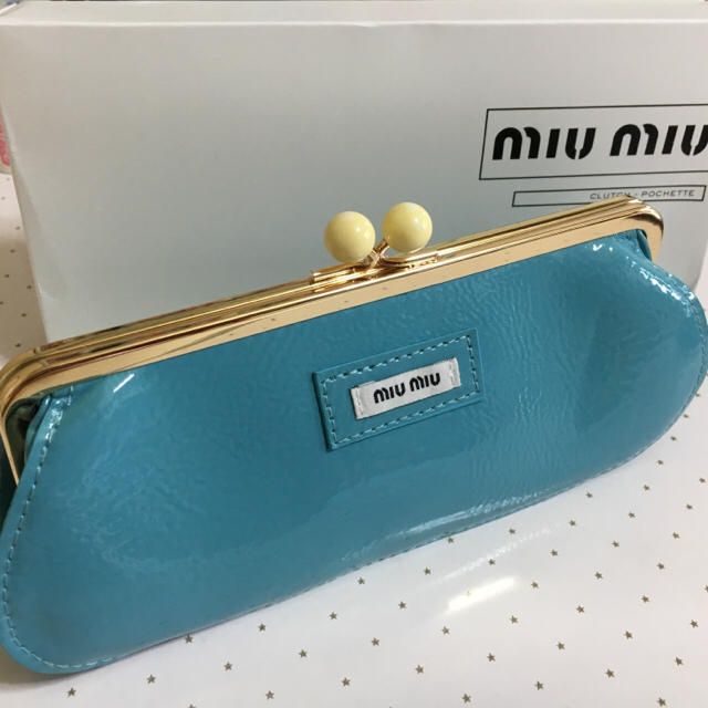 miumiu(ミュウミュウ)の週末限定値下げ★新品★ミュウミュウ がま口 ポーチ ペンケース 小物入れ バッグ レディースのファッション小物(ポーチ)の商品写真