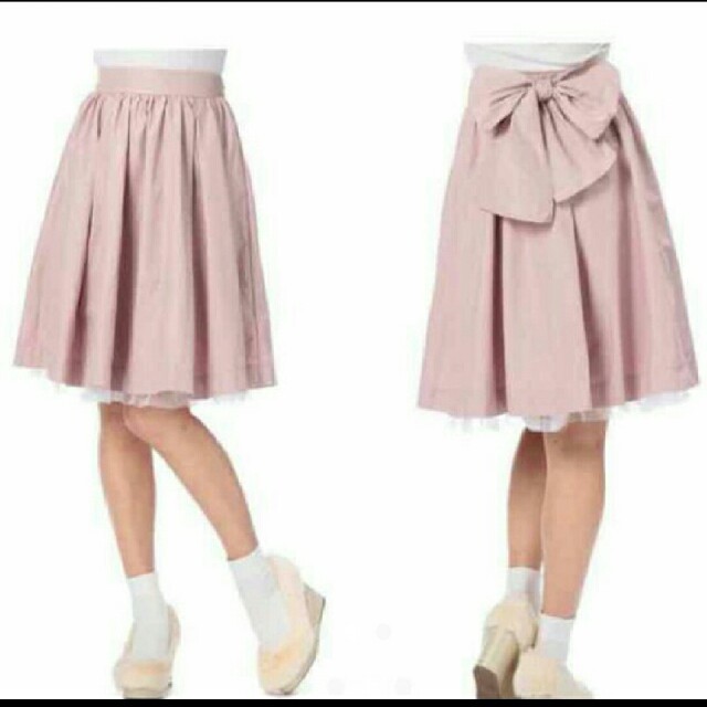 LIZ LISA(リズリサ)の新品同様⭐LIZLISA フレアーリボンスカート レディースのスカート(ひざ丈スカート)の商品写真