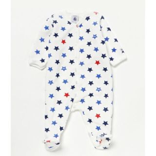 プチバトー(PETIT BATEAU)のプチバトー♡美品 星柄ベロア(カバーオール)