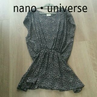 ナノユニバース(nano・universe)のari様✿ナノユニバース 白黒水玉ワンピ(ひざ丈ワンピース)