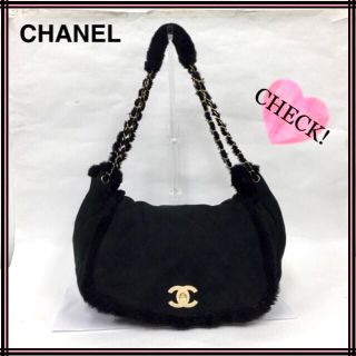 シャネル(CHANEL)のCHANEL シャネル ムートンファー ココマーク チェーンショルダーバッグ(ショルダーバッグ)