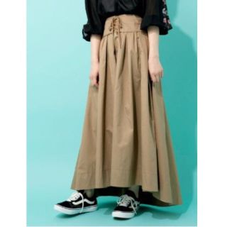 ダブルクローゼット(w closet)のwcloset レースアップイレギュラーヘムスカート(ロングスカート)