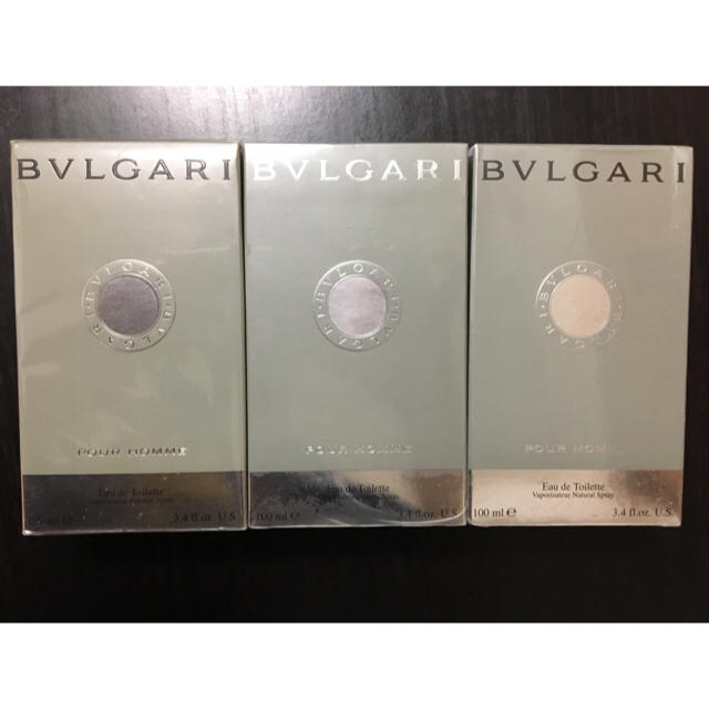 BVLGARI(ブルガリ)のブルガリプールオム未開封100ml3個◆BULGARI コスメ/美容の香水(香水(男性用))の商品写真