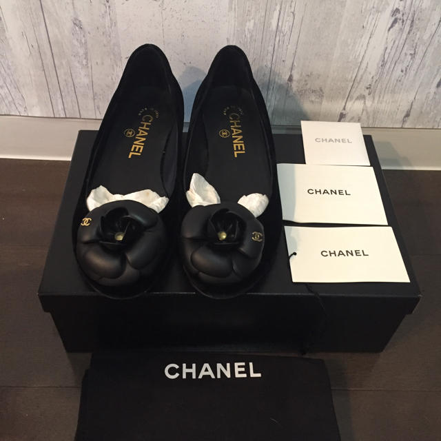 素敵な シャネル 楽天市場】CHANEL カメリア フラットシューズ 靴 ...