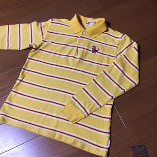 ミキハウス(mikihouse)のミキハウス🌟黄色いボーダー長袖ポロシャツ🌟サイズ140(Tシャツ/カットソー)