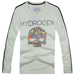 ハイドロゲン(HYDROGEN)の★正規品★(12CT7480WH)ハイドロゲン メンズ長袖Tシャツ【XXL】 (Tシャツ/カットソー(七分/長袖))