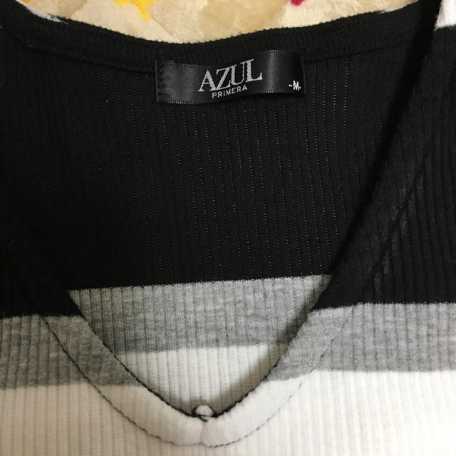 AZUL by moussy(アズールバイマウジー)のうーたん様専用♡授乳口付き アズール ボーダーロングワンピース キッズ/ベビー/マタニティのマタニティ(マタニティワンピース)の商品写真