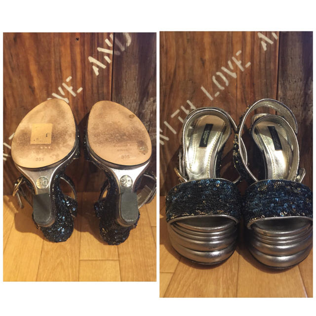 DOLCE&GABBANA(ドルチェアンドガッバーナ)のドルチェ&ガッバーナ スパンコール サンダル レディースの靴/シューズ(サンダル)の商品写真