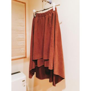 マジェスティックレゴン(MAJESTIC LEGON)の【美品】♡スウェード イレギュラー ヘムスカート♡(ひざ丈スカート)