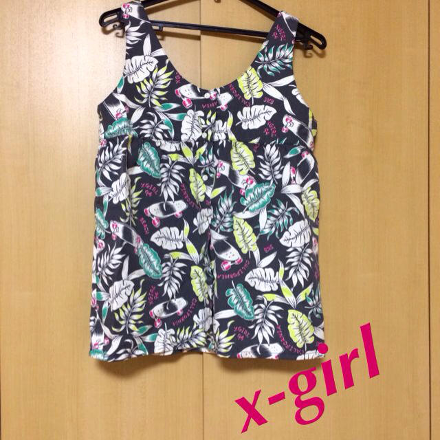 X-girl(エックスガール)のx-gir ALOHA TANKTOP レディースのトップス(タンクトップ)の商品写真