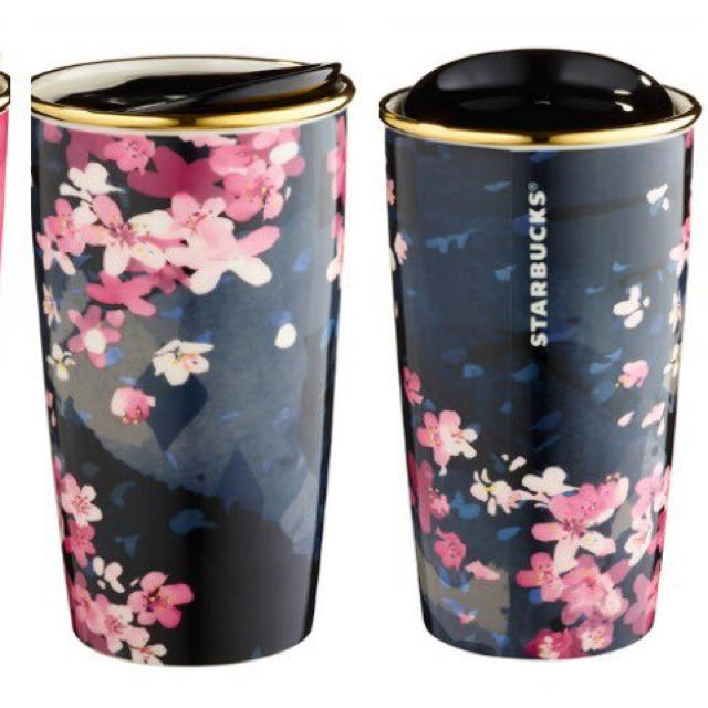 Starbucks Coffee - 台湾スターバックス限定 夜桜陶器タンブラー さくらの通販 by ♡まず自己紹介をお読みください♡