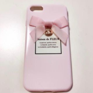 メゾンドフルール(Maison de FLEUR)のメゾンドフルール iPhoneケース ピンク リボン(iPhoneケース)