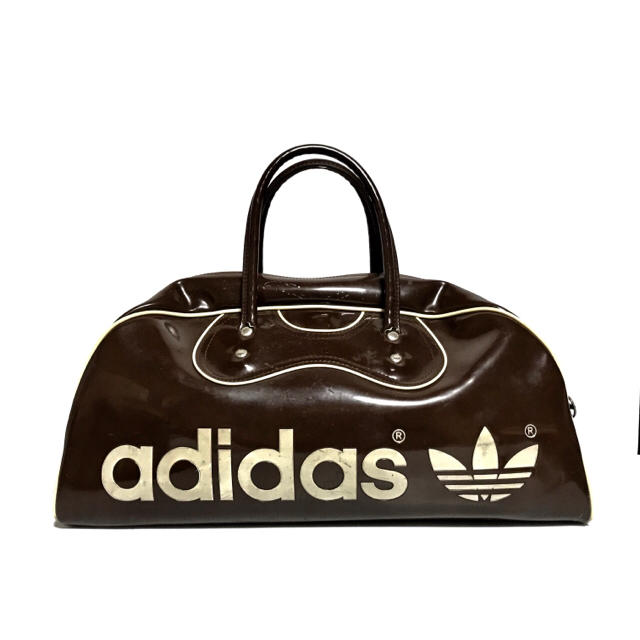 値下げ☆レア!!ビンテージ品☆adidas エナメルボストンバッグ 値下げ☆レア!!ビンテージ品☆adidas エナメルボストンバッグ