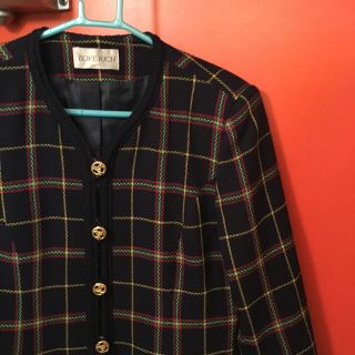 バーバリー(BURBERRY)の90s チェックブルゾン ヨーロッパ 金ボタン(ブルゾン)