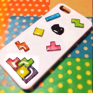 ブロックゲーム風iPhone5sケース(モバイルケース/カバー)