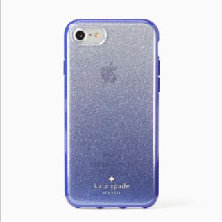 ケイトスペードニューヨーク(kate spade new york)のKate spade ♠️iPhone 7 グリッターオンブレ ブルー(iPhoneケース)