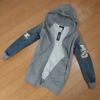 ディーゼル(DIESEL)の新品 XS スウット デニム ダメージ ダブルジップ(Gジャン/デニムジャケット)