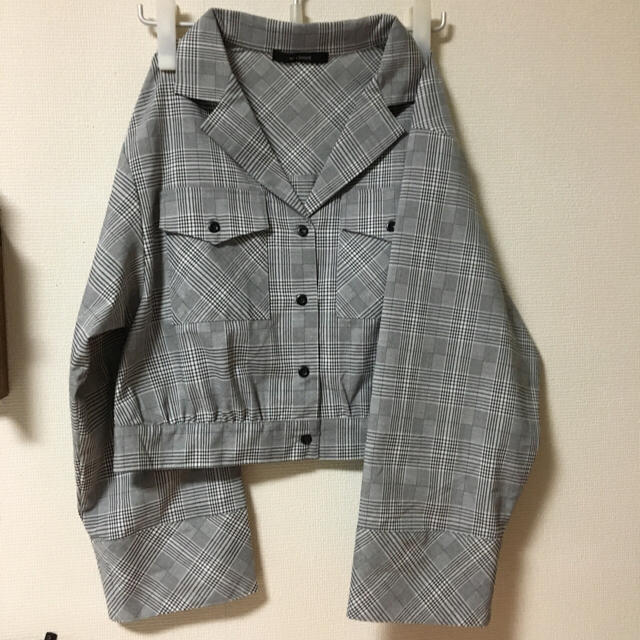 w closet(ダブルクローゼット)のw closet グレンチェックシャツ レディースのトップス(シャツ/ブラウス(長袖/七分))の商品写真