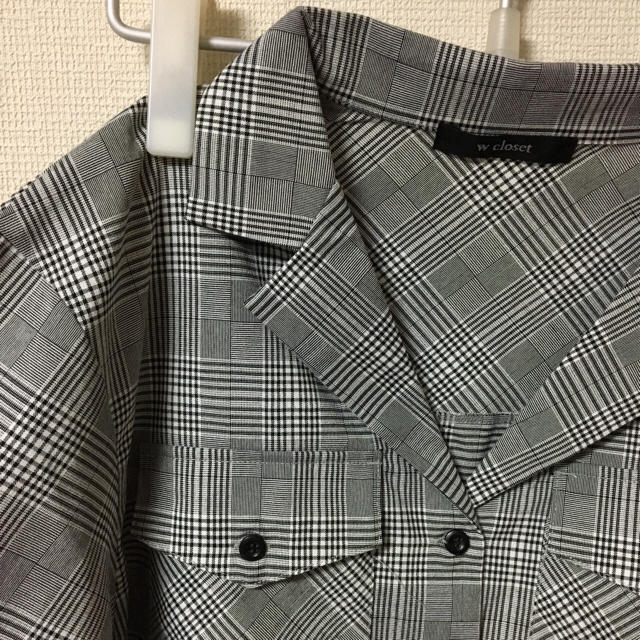 w closet(ダブルクローゼット)のw closet グレンチェックシャツ レディースのトップス(シャツ/ブラウス(長袖/七分))の商品写真