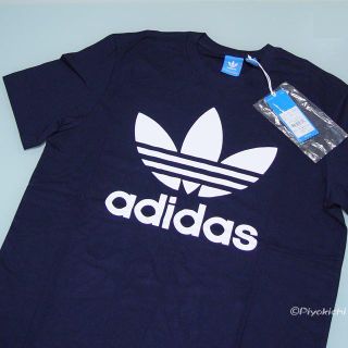 アディダス(adidas)のL【新品/即日発送OK】adidas オリジナルス デカロゴ Tシャツ 紺(Tシャツ/カットソー(半袖/袖なし))