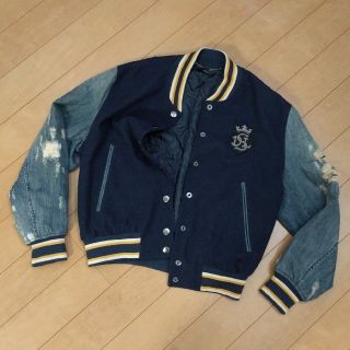 ディーゼル(DIESEL)のS スタジャン デニム ダメージ リブ(Gジャン/デニムジャケット)