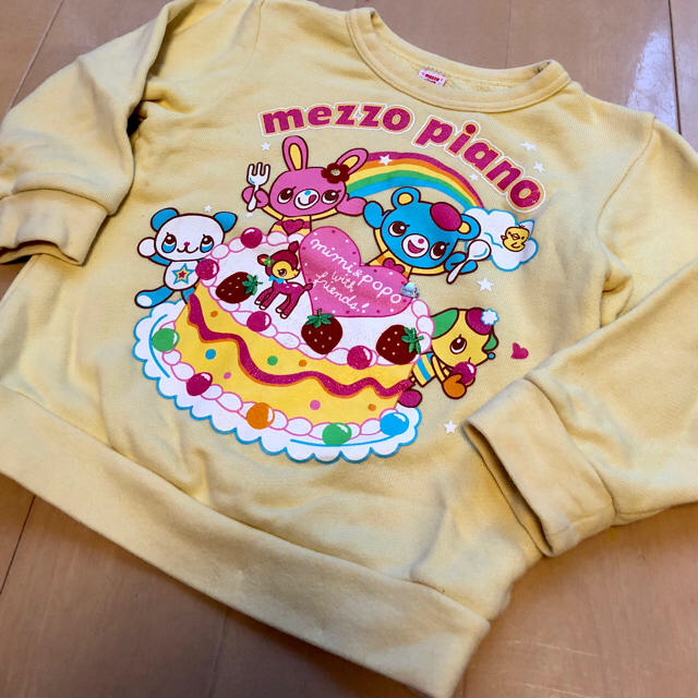 美品✨激レア❣️Mezzo Pianoラメ入りミミポポトレーナー L 160cm