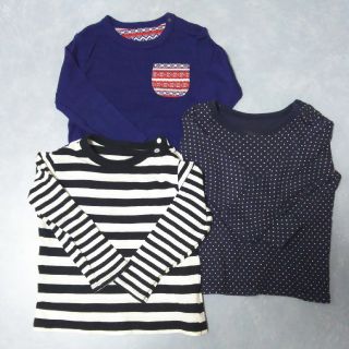 ユニクロ(UNIQLO)のユニクロ ロンT 3枚セット 90 (Tシャツ/カットソー)