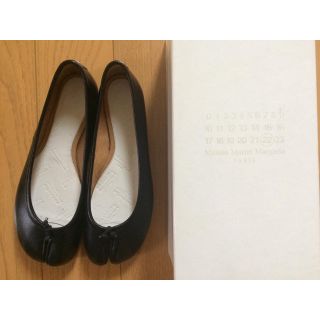 マルタンマルジェラ(Maison Martin Margiela)のマルタン マルジェラ 足袋 バレエシューズ  フラット ブラック 37 美品(バレエシューズ)