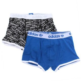 アディダス(adidas)の新品 adidas originals ボクサーパンツ 2枚セット XS 白黒青(ボクサーパンツ)