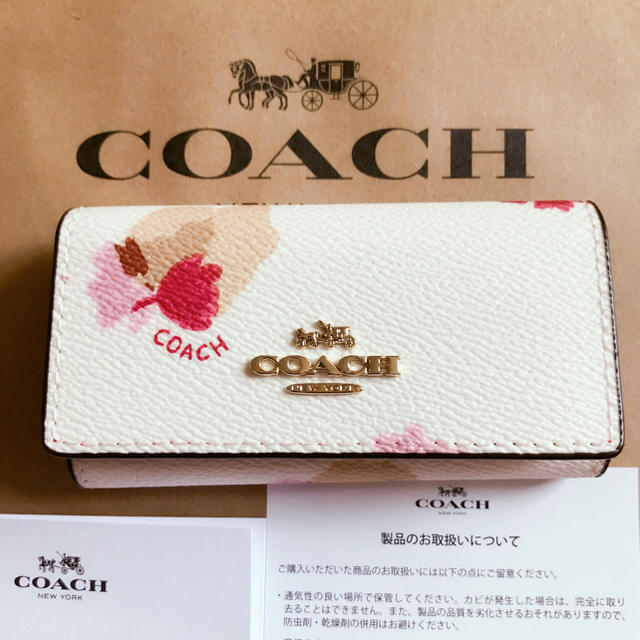 限定☆花柄☆COACH(コーチ) 6連キーケース 限定☆花柄☆COACH(コーチ) 6連キーケース