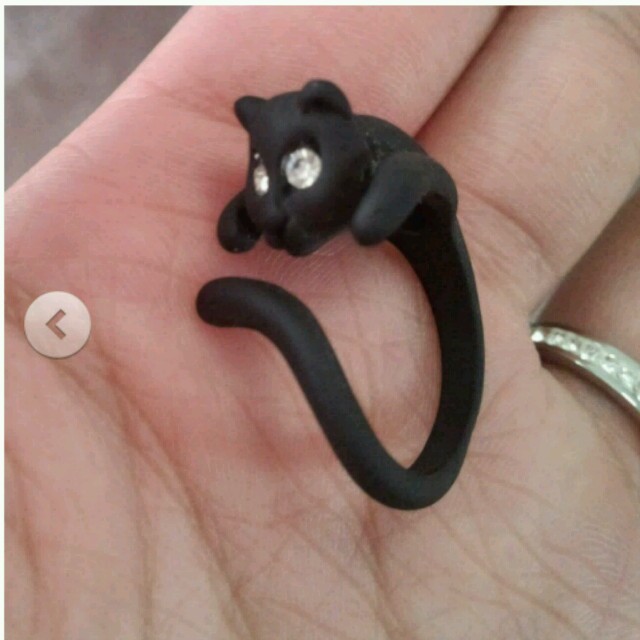 黒猫？黒豹？リング レディースのアクセサリー(リング(指輪))の商品写真