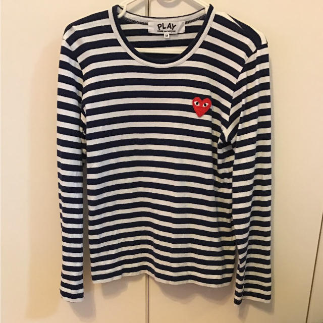 COMME des GARCONS(コムデギャルソン)のコムデギャルソン ボーダー長袖Tシャツ Ｍ レディースのトップス(Tシャツ(長袖/七分))の商品写真