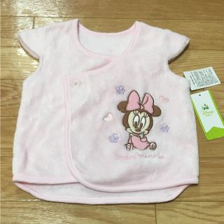 ディズニー(Disney)のミニーちゃん 新生児ベスト ピンク(パジャマ)