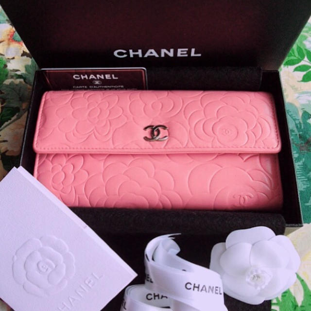 Chanel シャネル カメリアピンク 長財布の通販 By Cyafu S Shop シャネルならラクマ